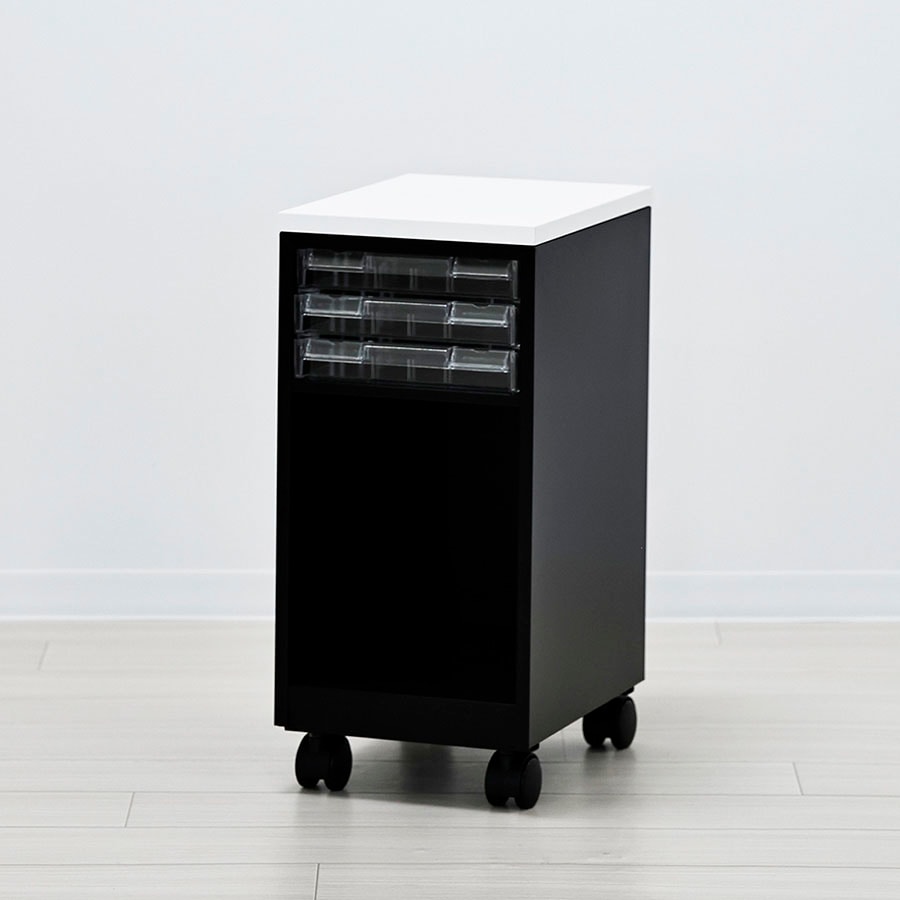 天板付クリアケースワゴン