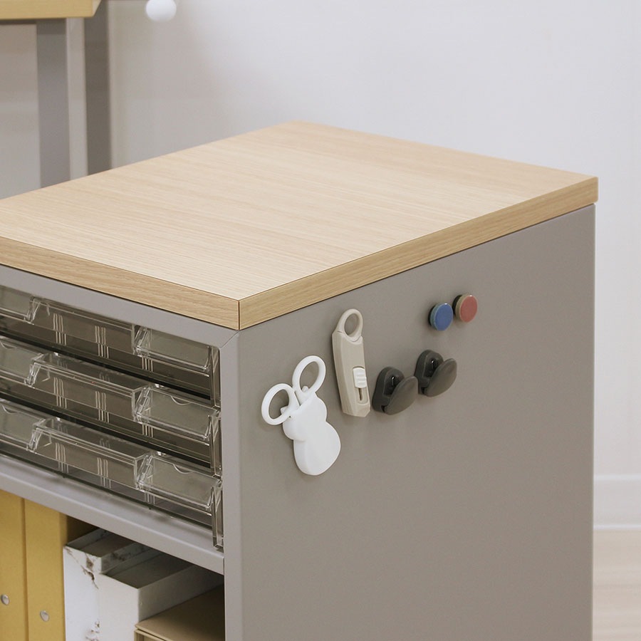 天板付クリアケースワゴン