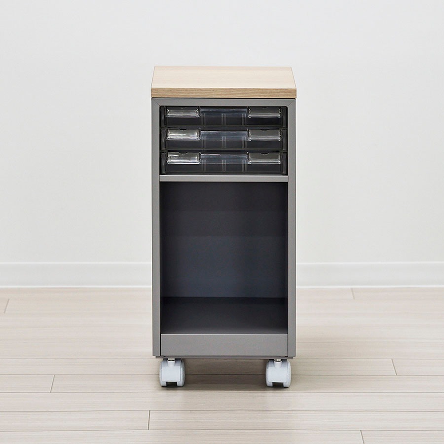 天板付クリアケースワゴン