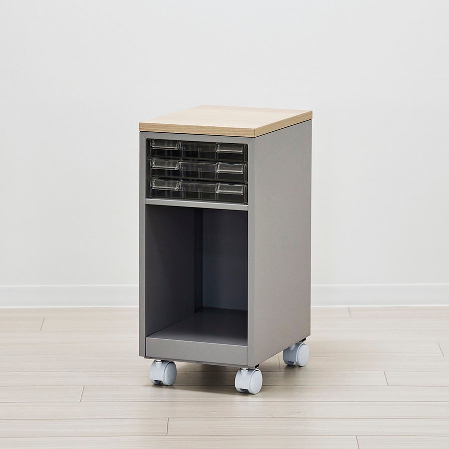 天板付クリアケースワゴン