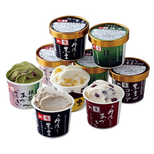 大特価放出！ 北尾のアイス 9個入 あ-2 （黒豆2個・抹茶2個・抹茶あづき2個 その他