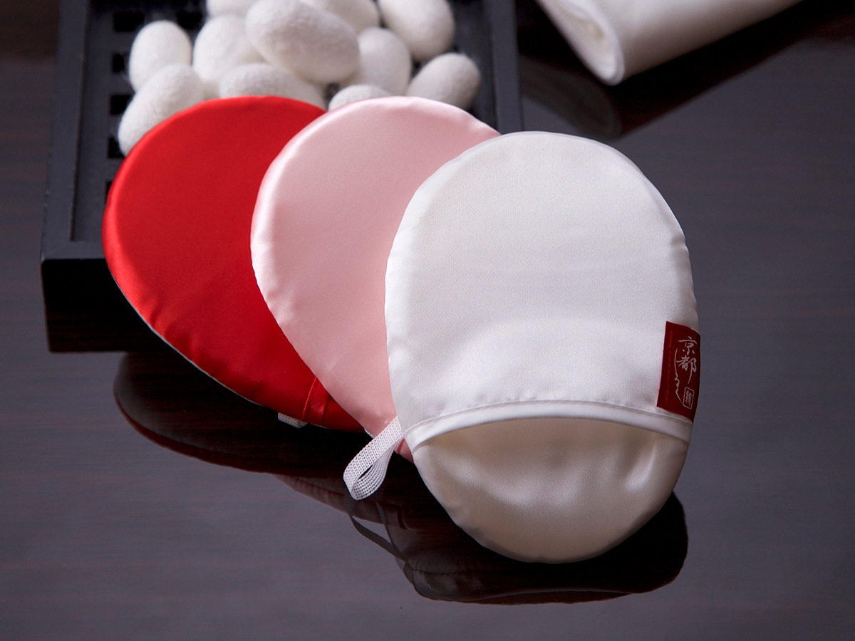 絹羽二重　珠の肌パフ　カラー