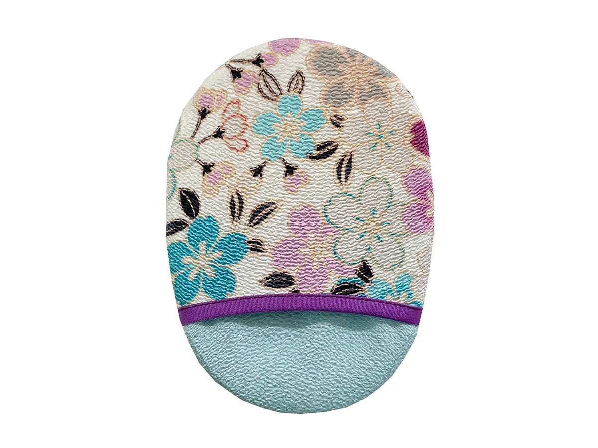 絹羽二重　珠の肌パフ　ちりめん柄