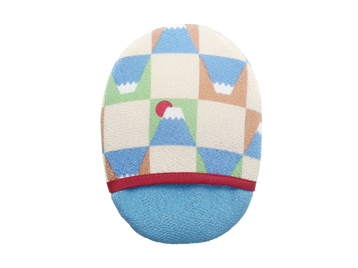 絹羽二重　珠の肌パフ　ちりめん柄