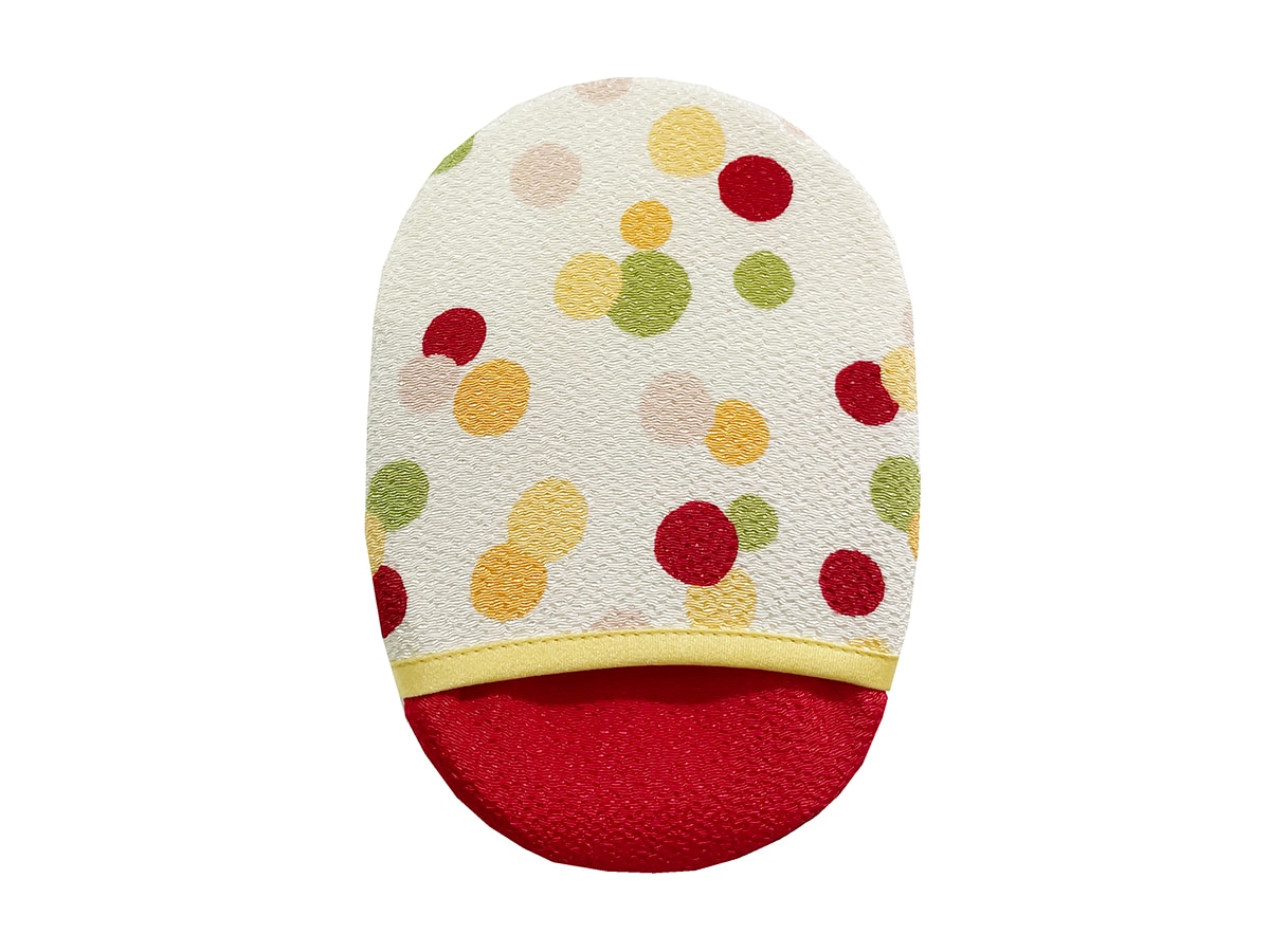 絹羽二重　珠の肌パフ　ちりめん柄