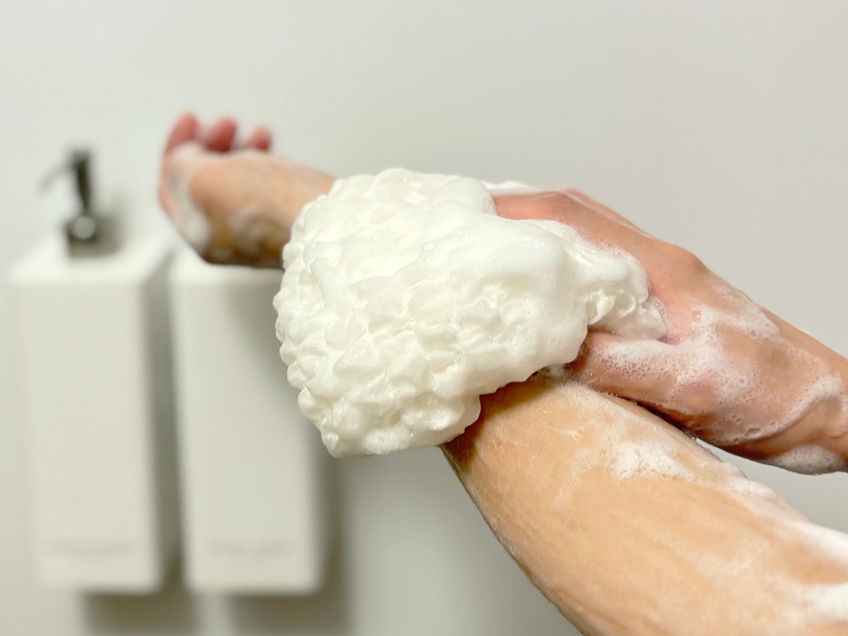 【定期コース】マシュマロシルクボディタオル「一重」（送料込み）