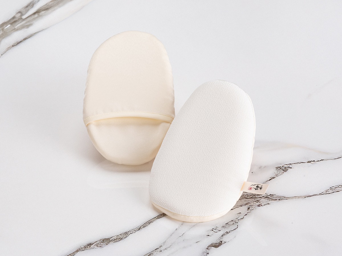 ちりめんシルクパフ