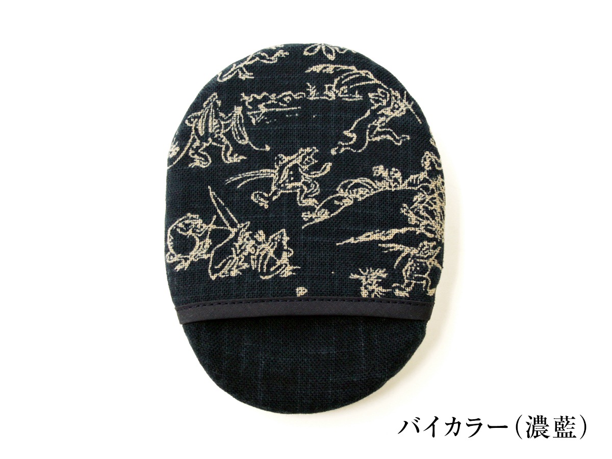 絹羽二重　珠の肌パフ　鳥獣戯画