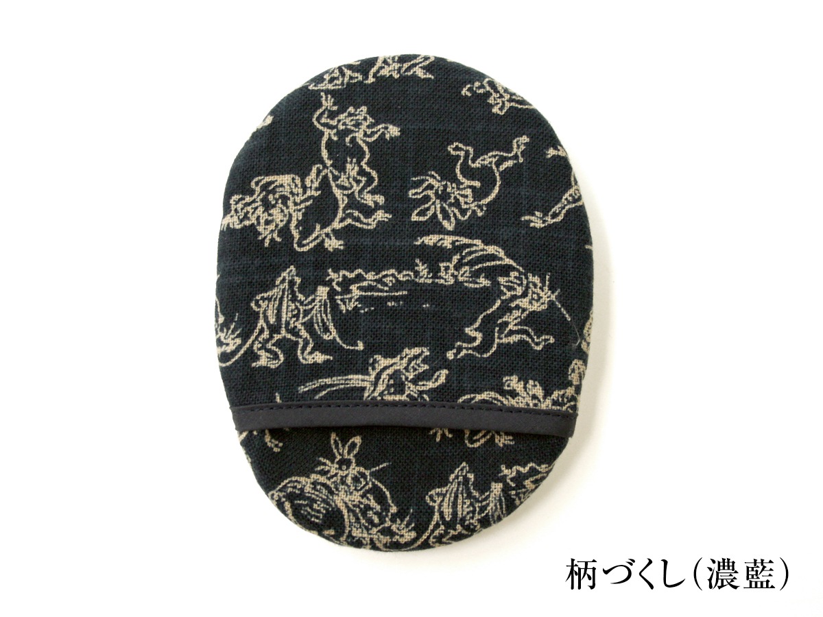 絹羽二重　珠の肌パフ　鳥獣戯画