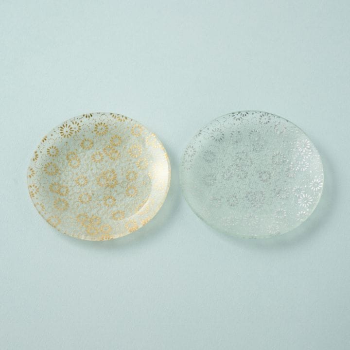 【販売終了】【期間限定・数量限定】友禅のうつわ《花小紋》（金銀セット）