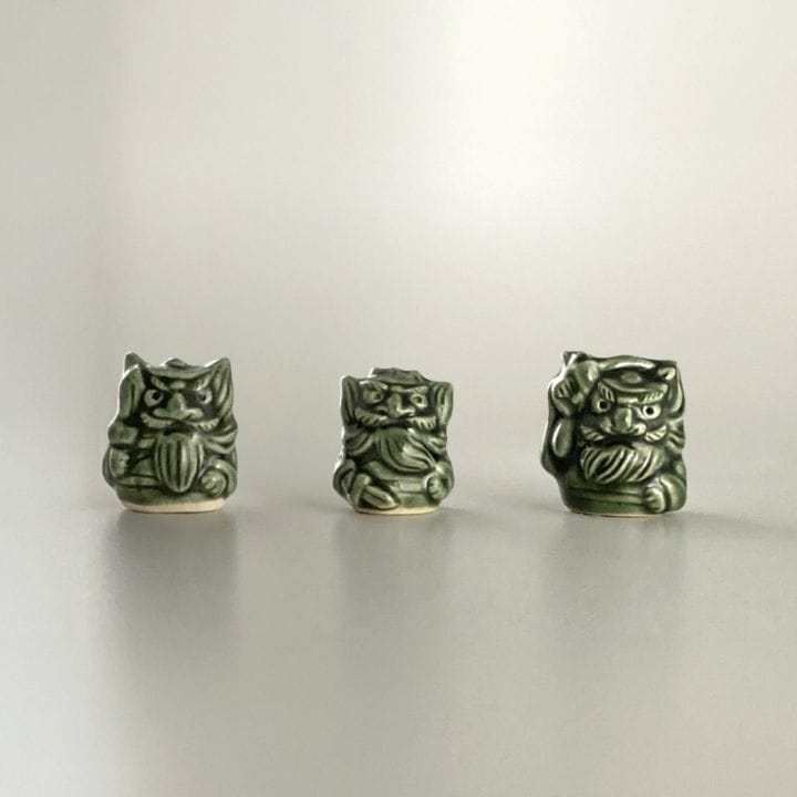 小さな鍾馗さん《織部》