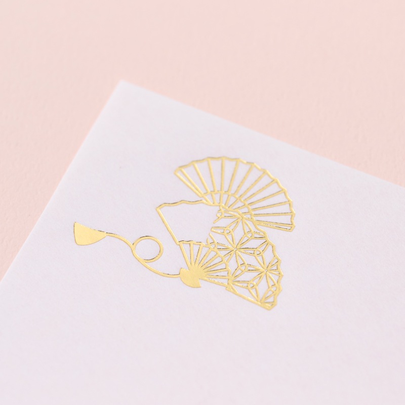 懐紙《扇（輪違い麻の葉）》