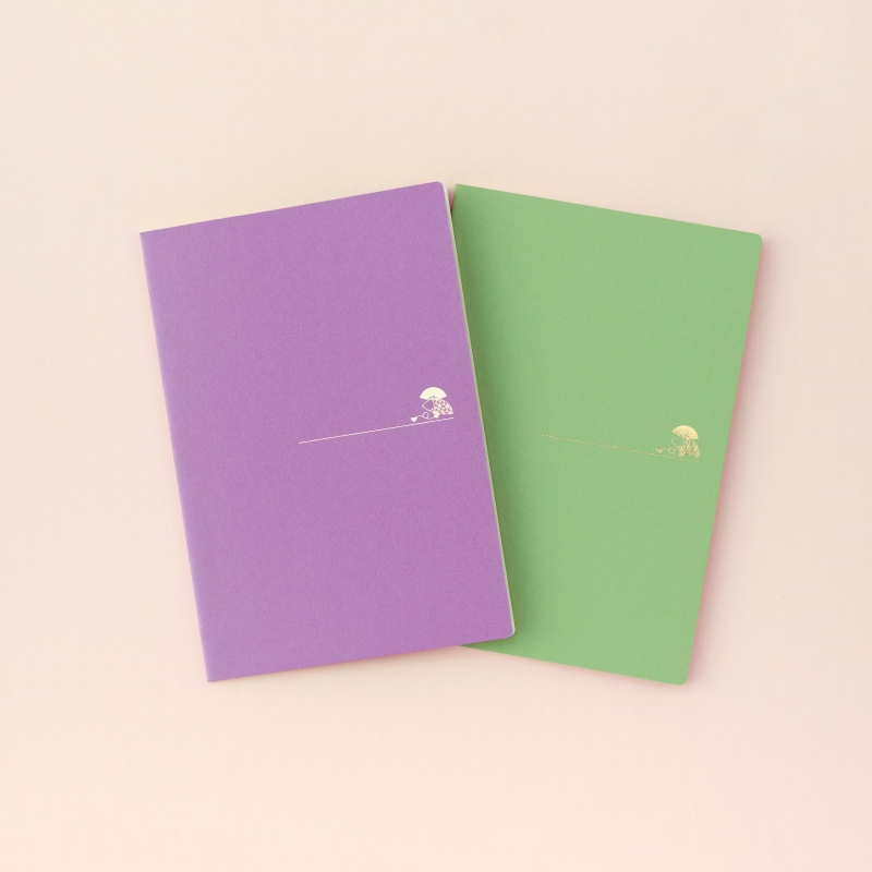ノート 《扇（輪違い麻の葉）》(2冊セット)