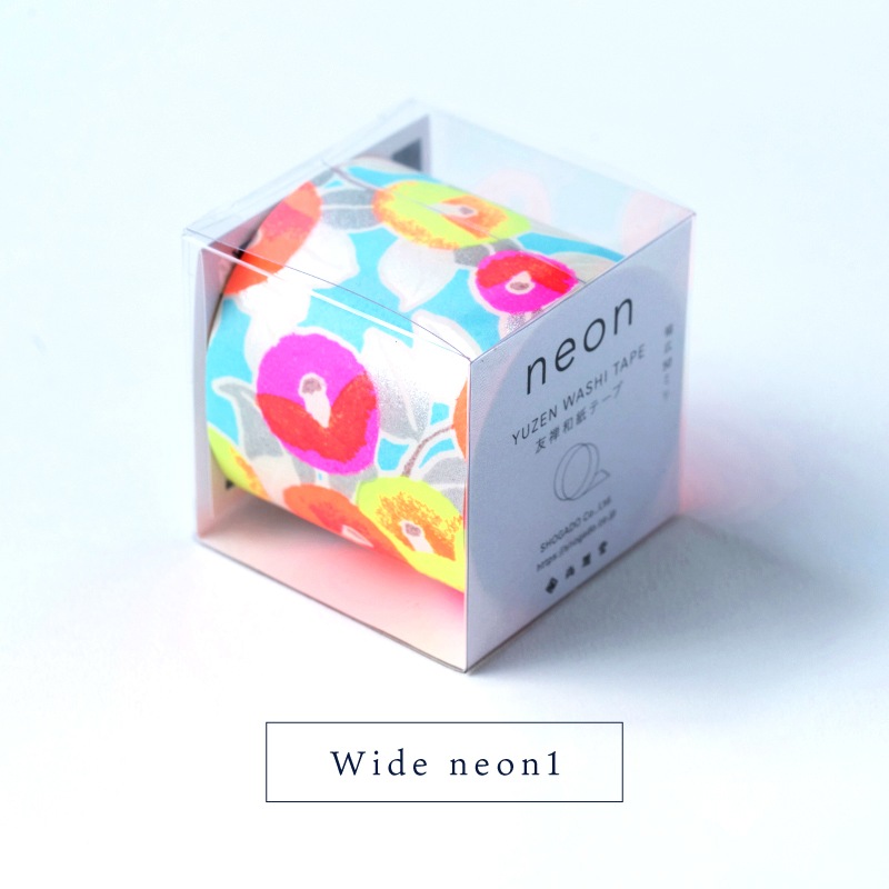 友禅和紙テープ《Wide neon1／Wide neon2》