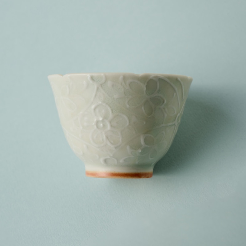 【販売終了】【期間限定・数量限定】灰青釉花七宝杯