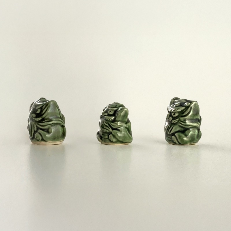 小さな鍾馗さん《織部》