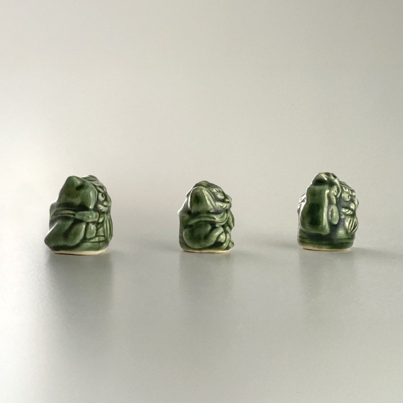 小さな鍾馗さん《織部》