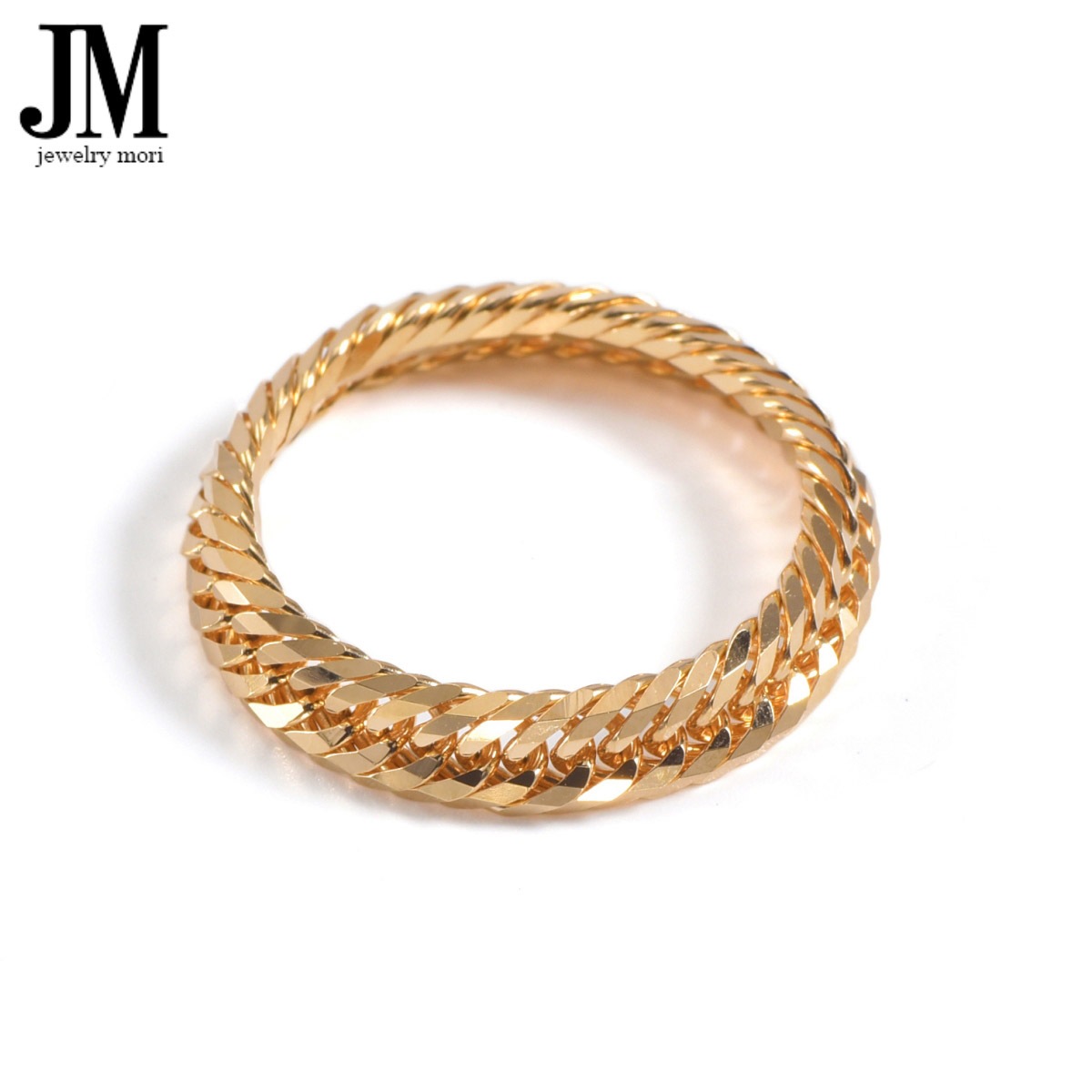 18金 K18 喜平リング 12面カットトリプル 13号 ソフトタイプ