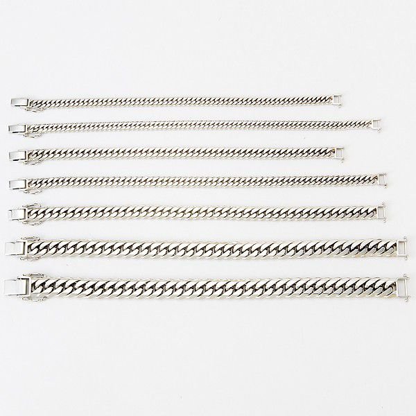 プラチナ850 喜平 ブレスレット PT850 6面カットダブル 30g 18cm 20cm