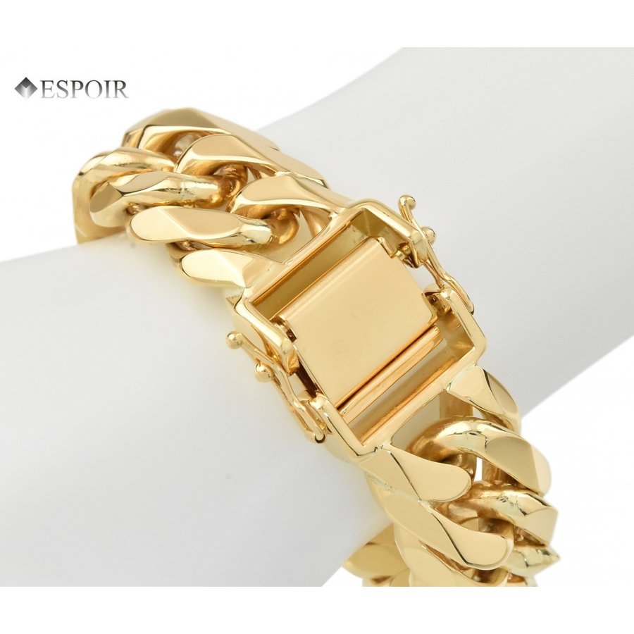 18金 喜平ブレスレット K18 6面カットダブル 200g 22.5cm 造幣局