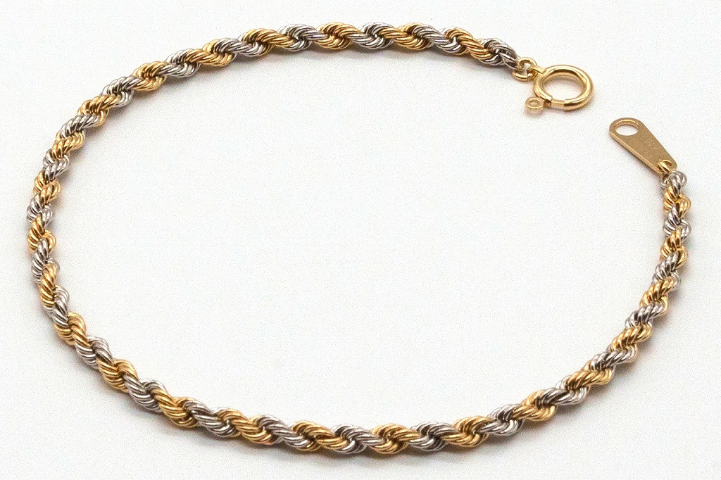 18金ロープチェーンアンクレット ロープ チェーン k18の通販｜au PAY