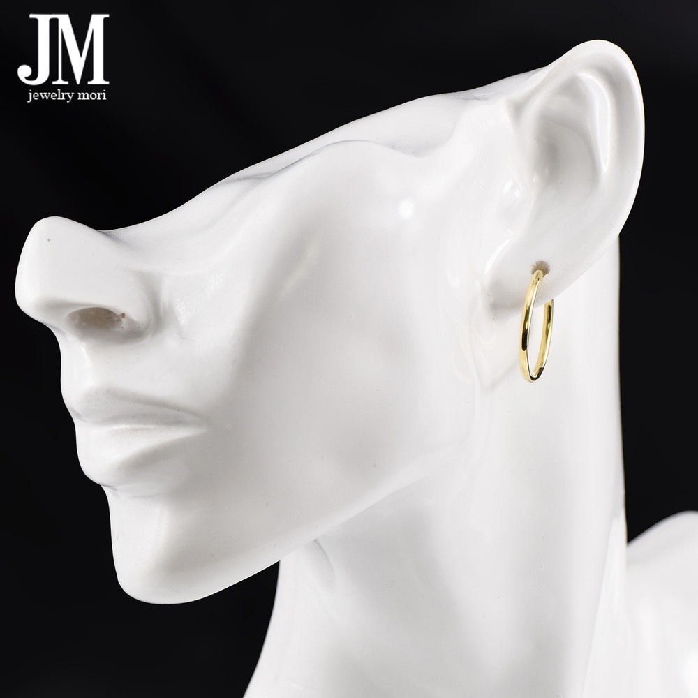 18金 K18 フープピアス 中折れ 約2cm メンズ レディース ピアス すべての商品 喜平ネックレス ジュエリーモリ