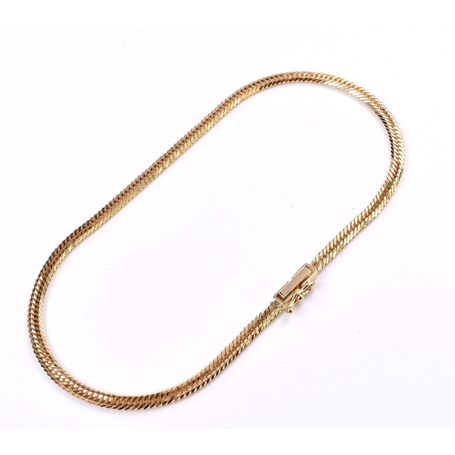 18金 喜平 アンクレット K18 12面カットトリプル 6g 23cm メンズ