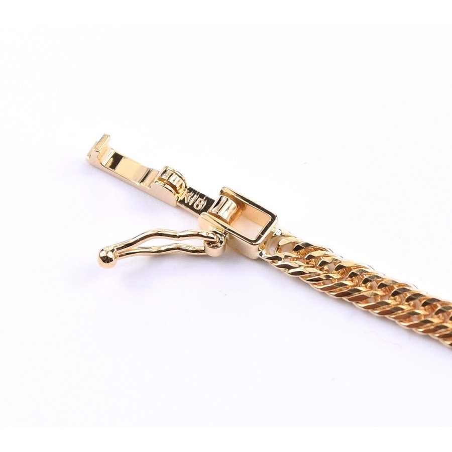 18金 喜平 アンクレット K18 12面カットトリプル 6g 23cm メンズ