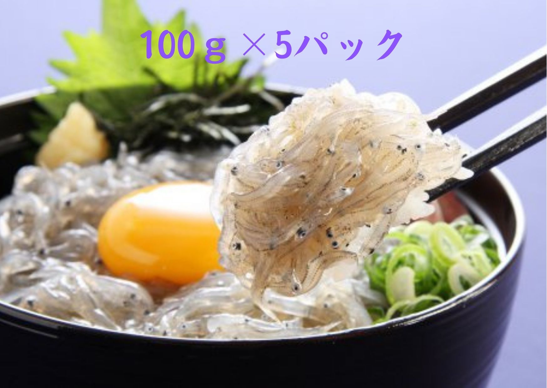 予約注文/送料込み】志布志湾のめぐみ 冷凍生しらす（100g×5パック