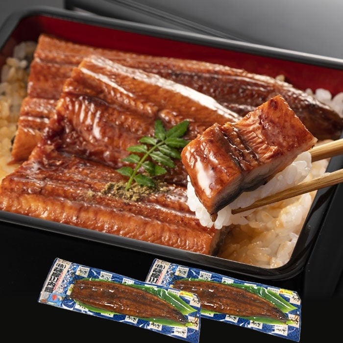 送料込み】鹿児島県産うなぎ蒲焼き 約170g×2尾 (タレ・山椒付き)