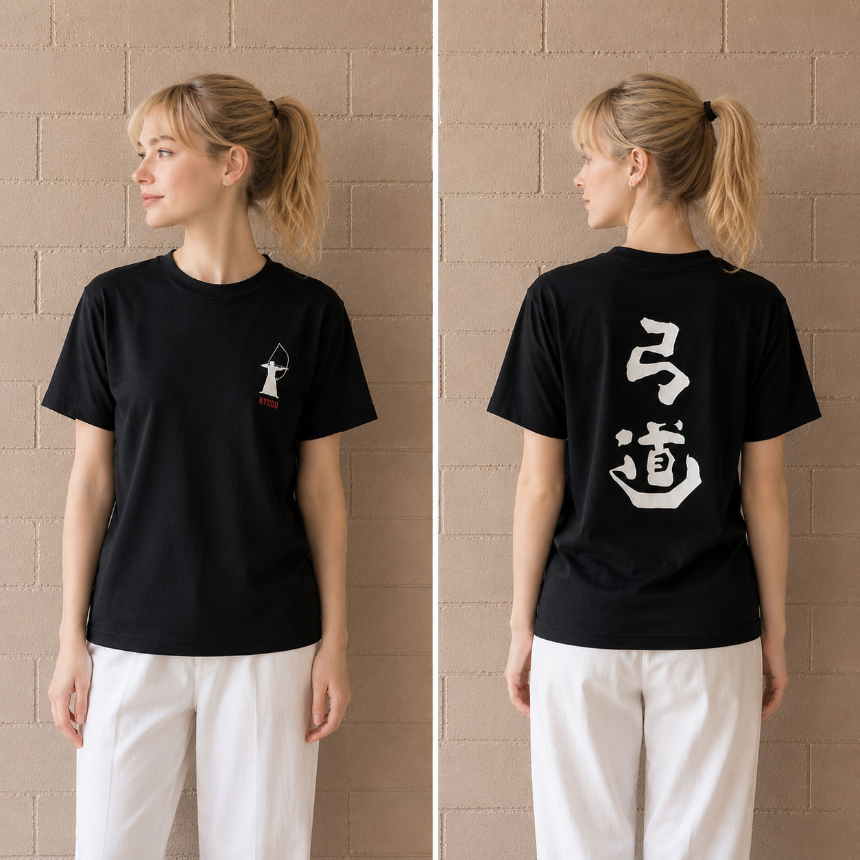 ��ƻ T����� �֥�å���Kyudo T-shirt black��
