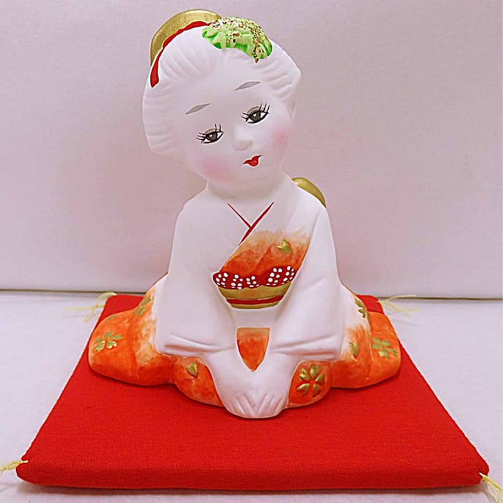 京焼 舞妓 座り 朱 24