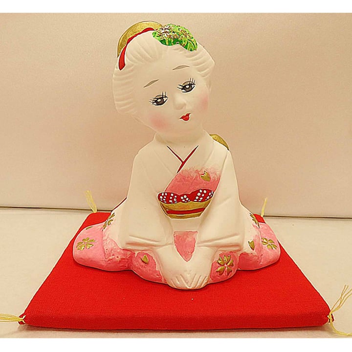 京焼 舞妓 座り 桃 23