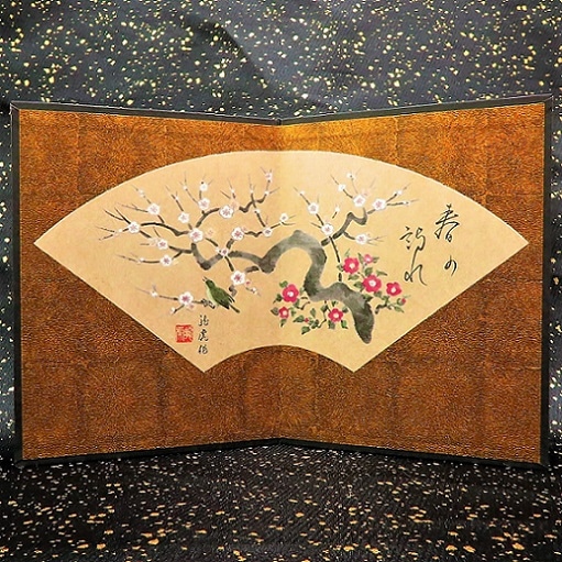 春の訪れ屏風 17cm | 裂地・屏風・工具等 | 【公式】 人形の久月