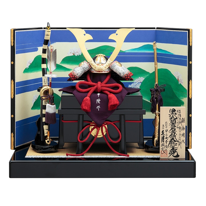 早乙女幸隆作 1/3正絹萌黄縅大鍬形 兜飾り S5049 | 兜飾り | 【公式