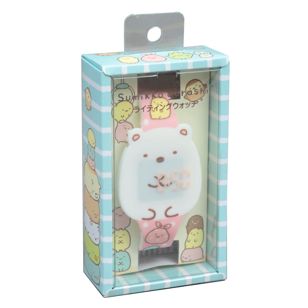 すみっコぐらし　ライティングウォッチ　しろくま