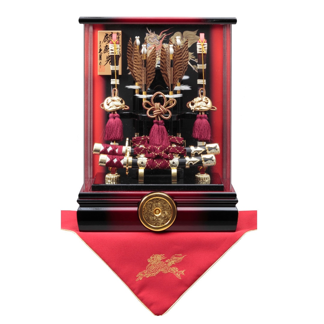 破魔弓ケース飾り　10号　麒麟児シリーズ　アクリルケース　72EY-57