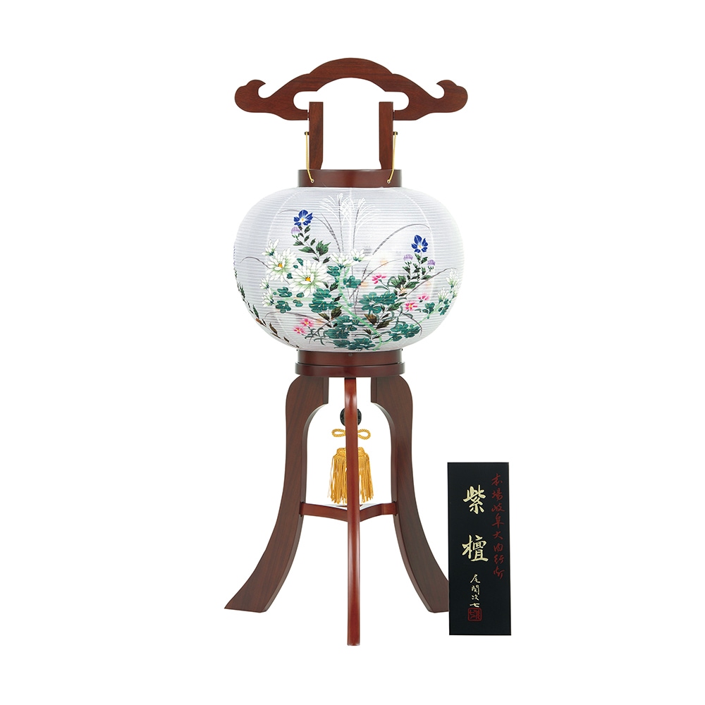 盆提灯　二重紫檀10号　43701A