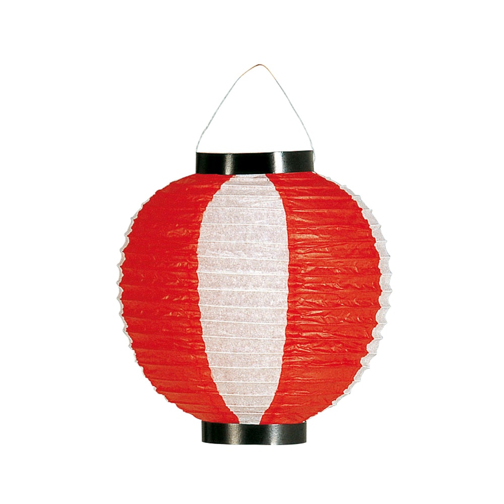 納涼提灯　九寸丸紅白　№8004
