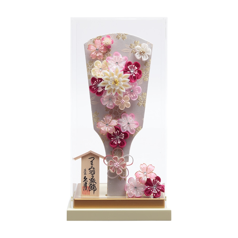 つまみ羽子板ケース飾り　9号　アクリルケース　73EH-07