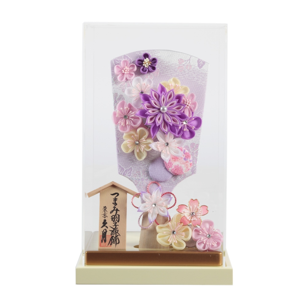 つまみ羽子板ケース飾り　7号　アクリルケース　73EH-15-Z