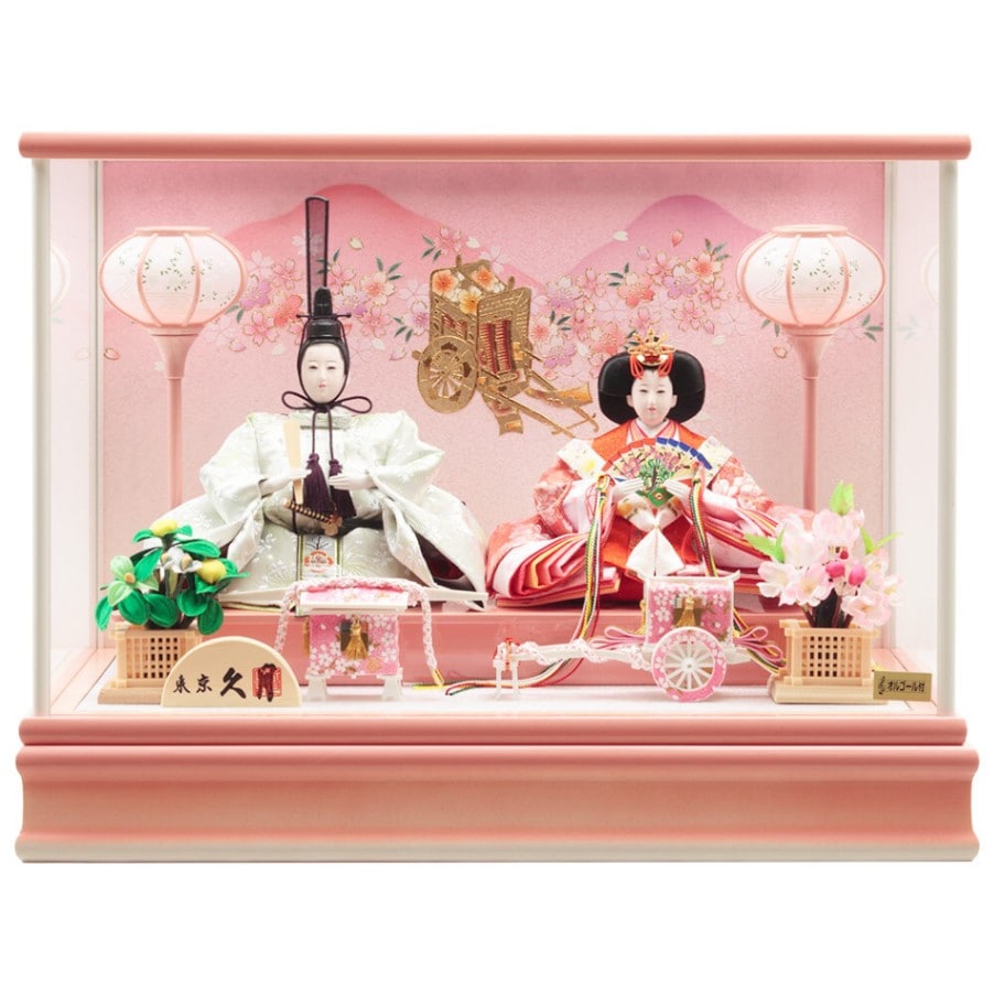 雛人形 ケース親王飾り 楓峰作 紅塗木製ケース ケース飾り | 【公式】 人形