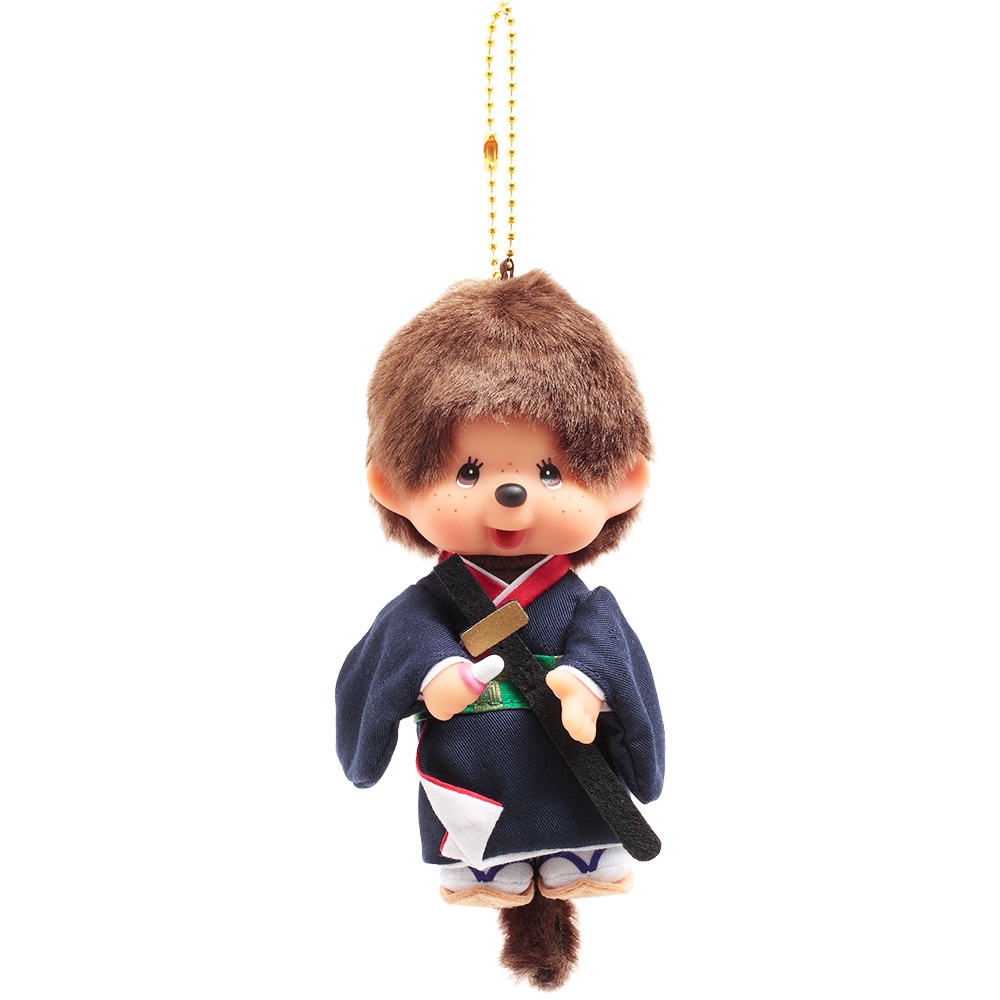 久月オリジナル お着物モンチッチ キーチェーン 男の子 剣豪 IPM-103-Z