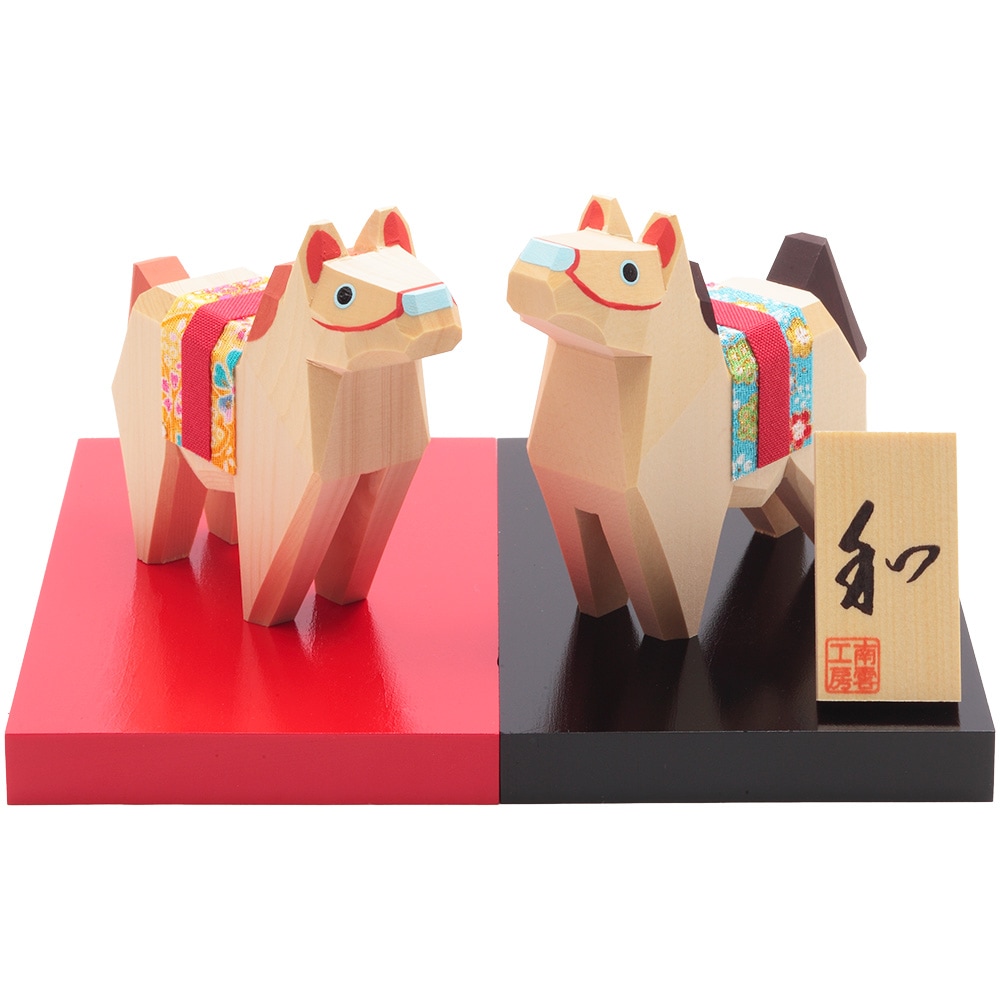 干支小物 一刀彫 和 午 6EI-4