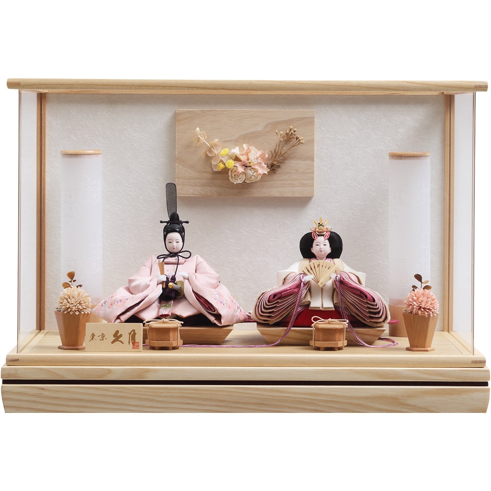 東京久月　雛人形アクリルケース入り親王飾り・間口約３８×奥行約２８×高さ約３０㎝ ケース飾り | 【公式】 人形の久月オンラインストア