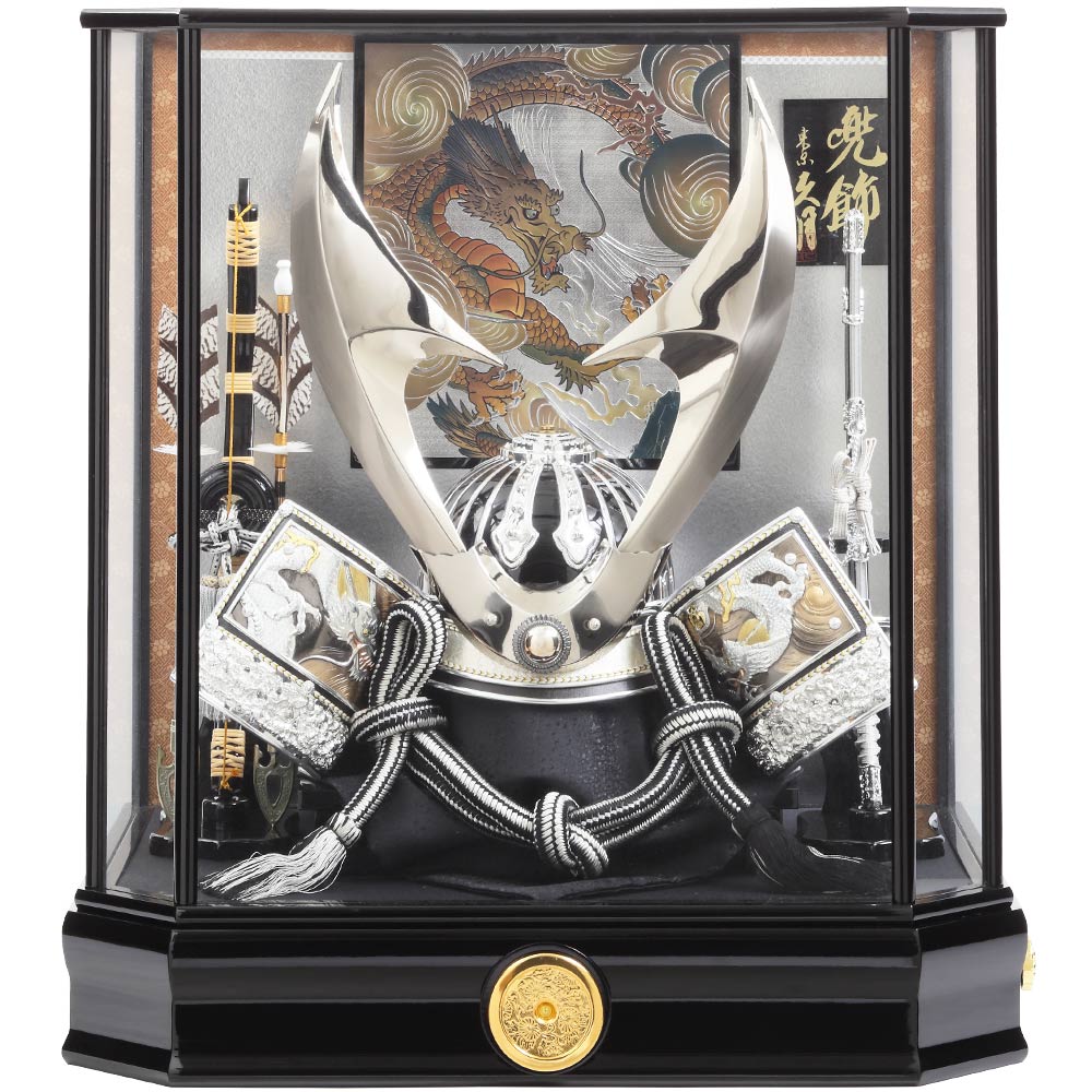 着用兜ケース飾り ガラスケース オルゴール付 6G-C2 | 五月人形