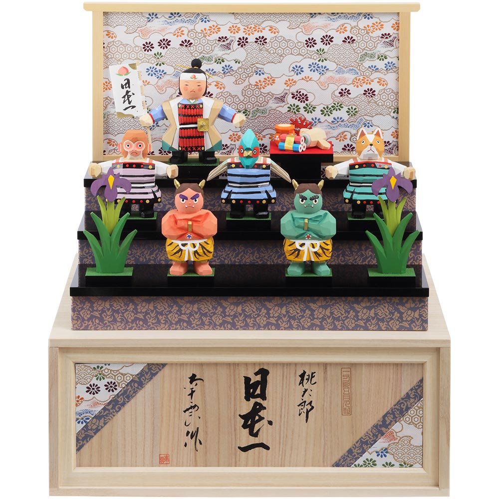 南雲作　伊予一刀彫　桃太郎日本一　6G-H2