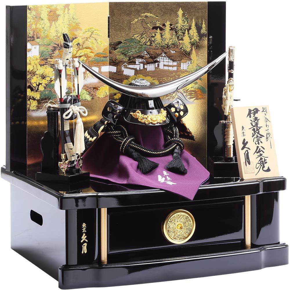 伊達政宗公　兜収納飾り　6GR-S66