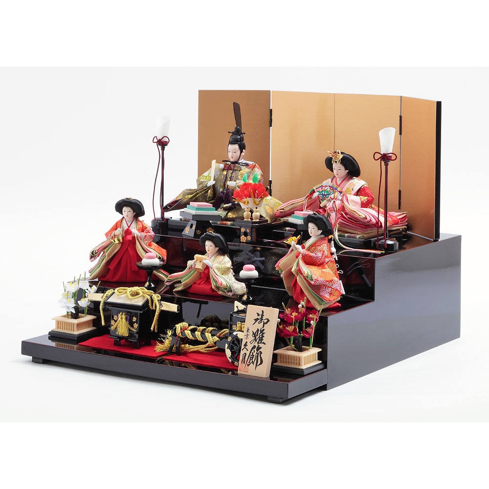 収納三段 親王官女飾り 6HR-N4 | 段飾り | 【公式】 人形の久月