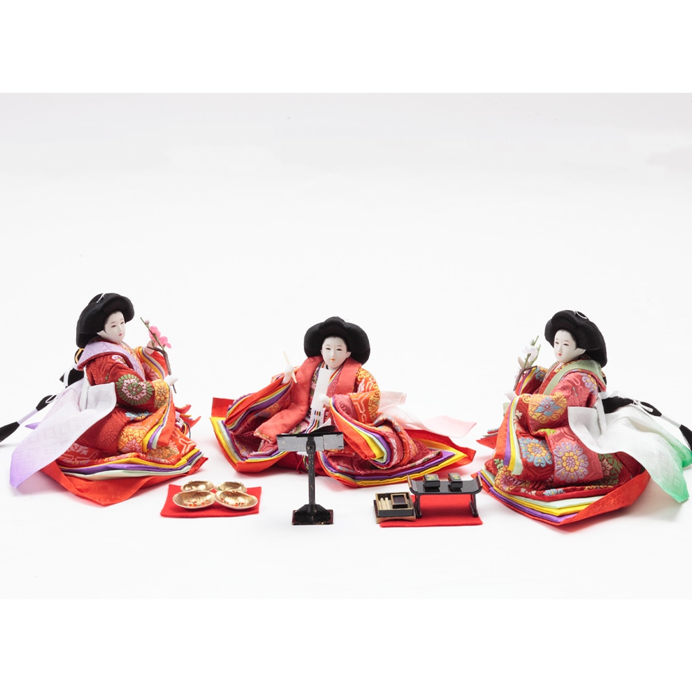 収納三段 平安三賢女付 雛の詩 引き出し式 6HR-N52-Z | 段飾り